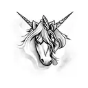 unicorn tattoo design idea
