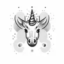 unicorn tattoo design idea