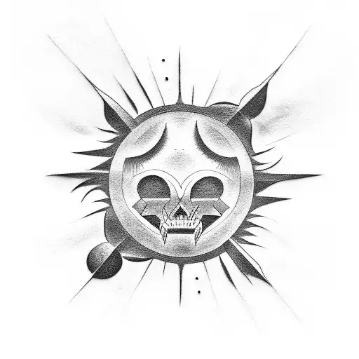 dark sun tattoo design idea