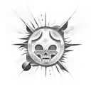 dark sun tattoo design idea