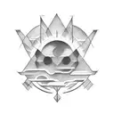 dark sun tattoo design idea