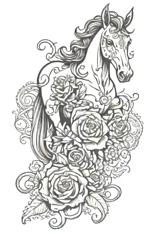 a feminine tattoo of the colt from the tv show supernatural  tattoo design idea