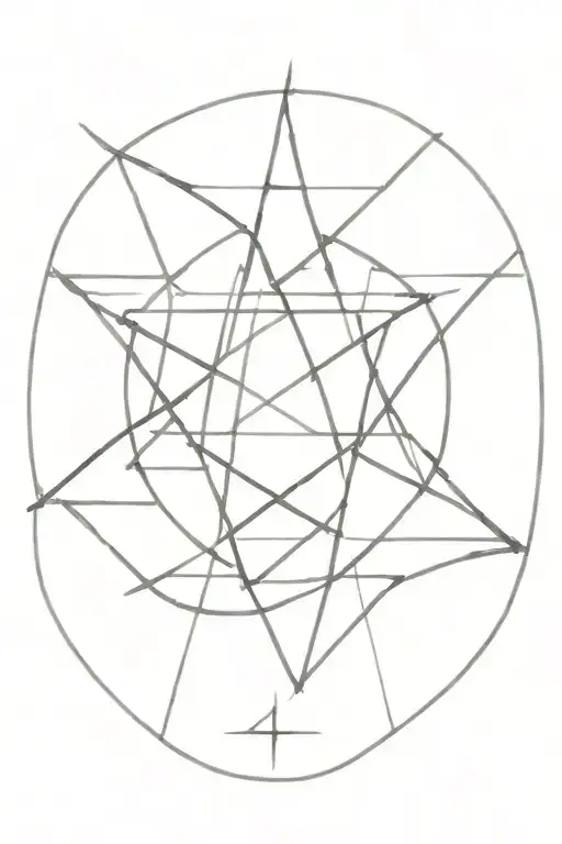 pentagram tattoo design idea
