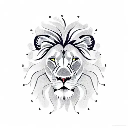  lion in 3 bands with 725 number tattoo design idea