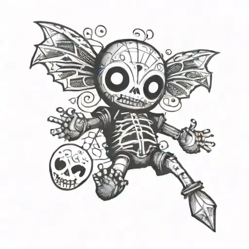 voodoo doll tattoo design idea