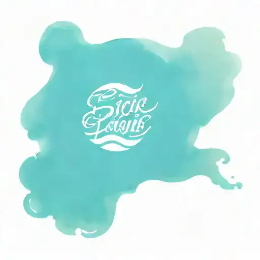 sic parvis magna writing with waves crashing in the background tattoo design idea