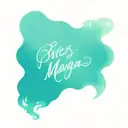 sic parvis magna writing with waves crashing in the background tattoo design idea