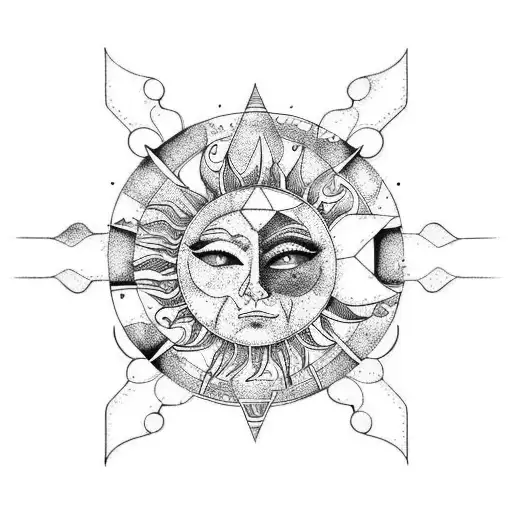 watercolor Capricorn sun Gemini Moon tattoo design idea