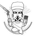 minimalist Freddie mercury  tattoo design idea