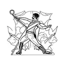 minimalist Freddie mercury  tattoo design idea