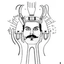 minimalist Freddie mercury  tattoo design idea