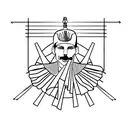 minimalist Freddie mercury  tattoo design idea