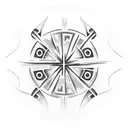 circle design. fist in the centre. text inside the outer edge of the circle saying Brazillian Jiujutsu - We move in sile tattoo design idea