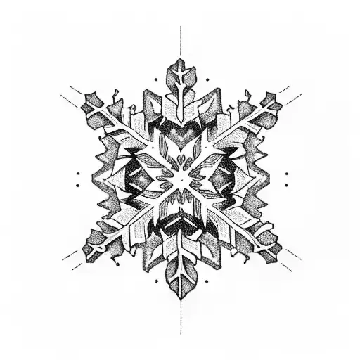 summer with snowflake tattoo design idea