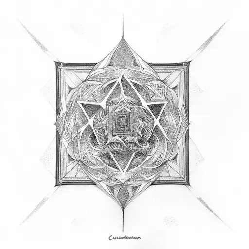 cubo metatron tattoo design idea
