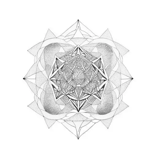 cubo metatron tattoo design idea
