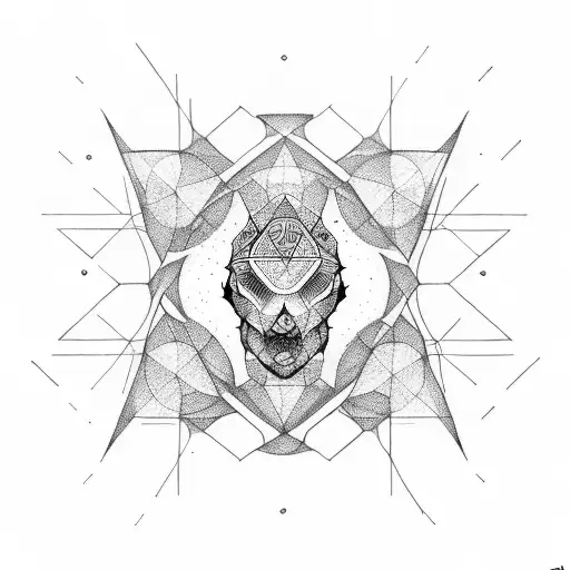 cubo metatron tattoo design idea