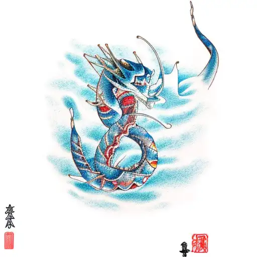 gyarados tattoo design idea