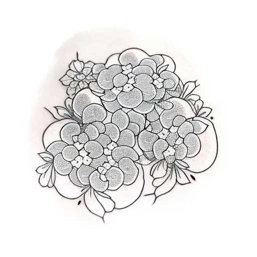 hydrangea tattoo design idea