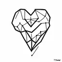 cold heart tattoo design idea