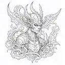 Slaanesh tattoo design idea