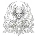 Slaanesh tattoo design idea