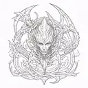 Slaanesh tattoo design idea