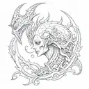 Slaanesh tattoo design idea