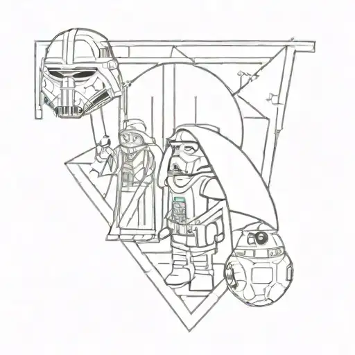 Star Wars mixed with Harry Potter and dc  tattoo design idea