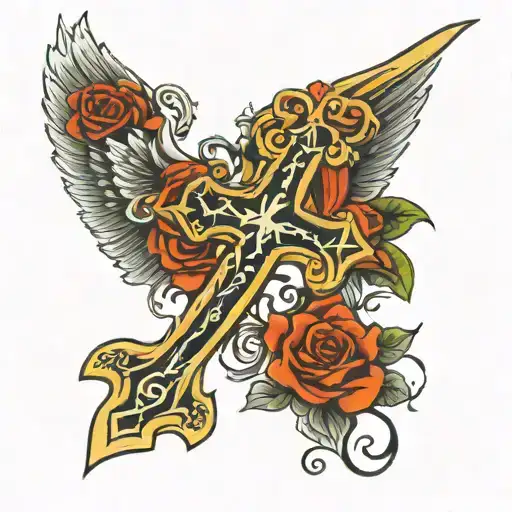 philippians 4:13 Phillipeins verse cross tattoo tattoo design idea