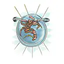 Half human half scorpion archer tattoo design idea