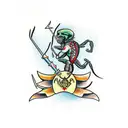 Half human half scorpion archer tattoo design idea