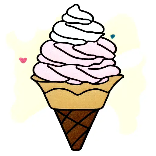 ice cream cone tattoo design idea