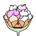 ice cream cone tattoo design idea
