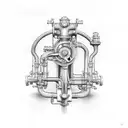 steam engine tattoo design idea