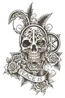 Peace is a lie there is only passion tattoo design idea