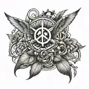 Peace is a lie there is only passion tattoo design idea