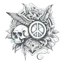 Peace is a lie there is only passion tattoo design idea