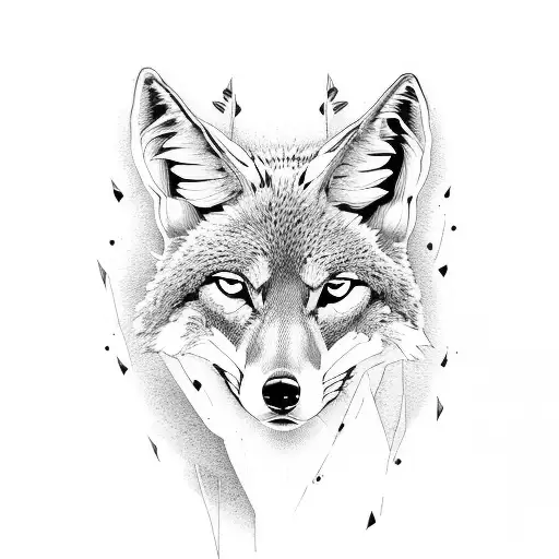 coyote  tattoo design idea