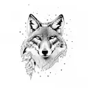 coyote  tattoo design idea