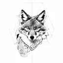 coyote  tattoo design idea