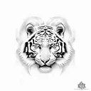 White tiger tattoo design idea