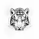 White tiger tattoo design idea