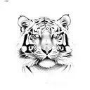 White tiger tattoo design idea