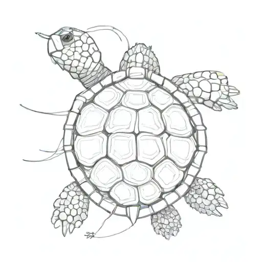 Only Tortoise shell seen from above  tattoo design idea