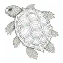 Tortoise shell tattoo design idea