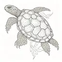 Tortoise shell tattoo design idea