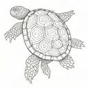 Tortoise shell tattoo design idea