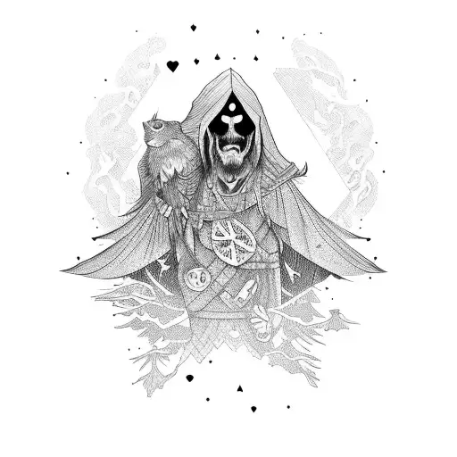 Baba Yaga tattoo design idea