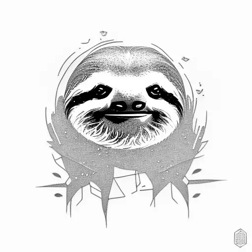 sloth tattoo design idea
